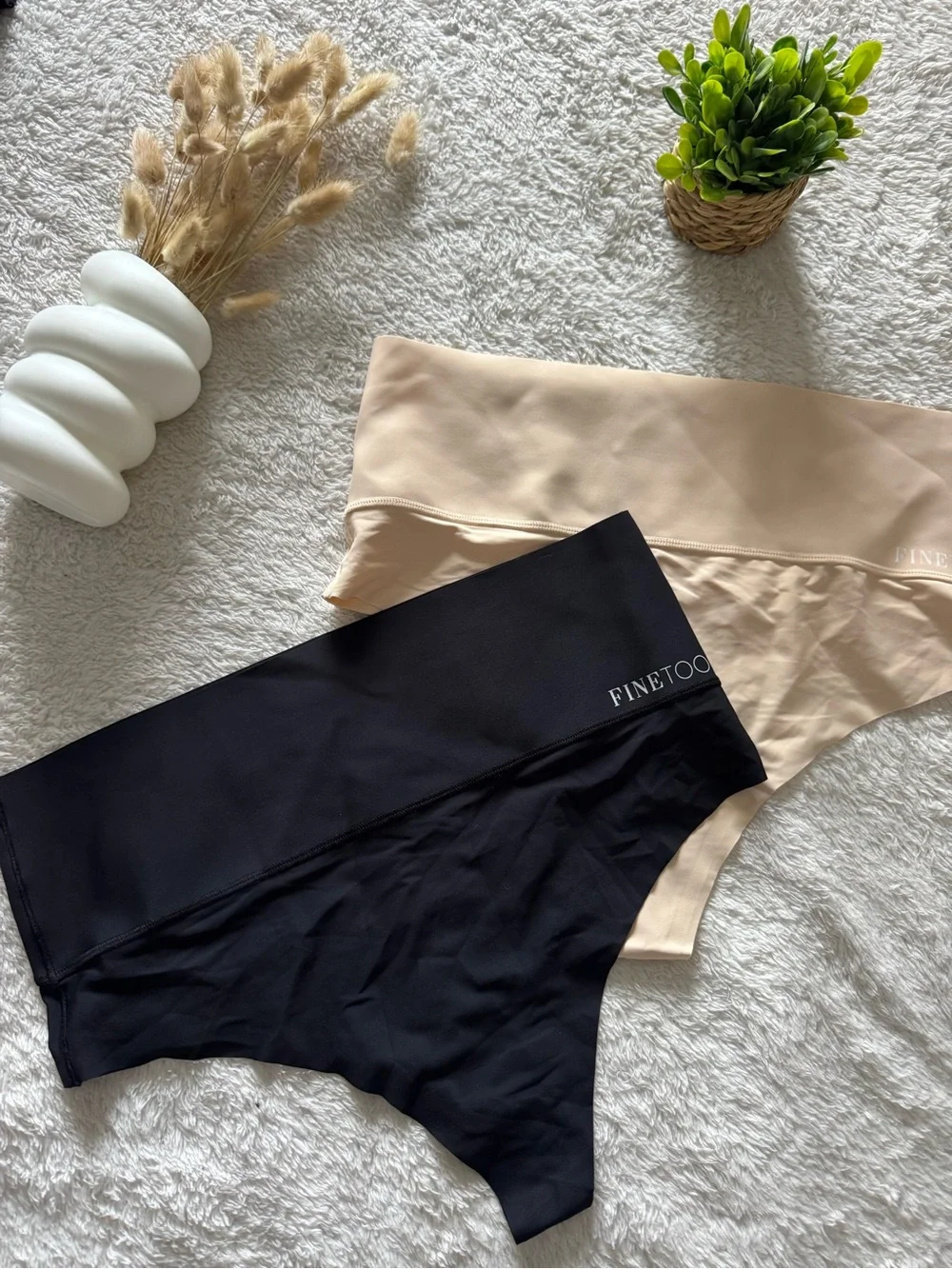 Brand New FINETOO 2-Pack Seamless High-Waisted Shaping Thongs XXL